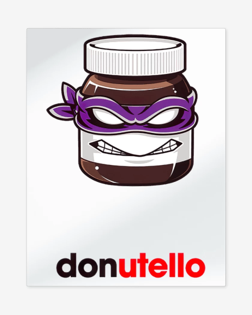 Print metalico Blanco de Don nutello