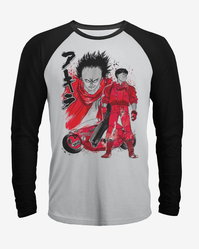 Polera Raglan Blanco / Negro de Tetsuo