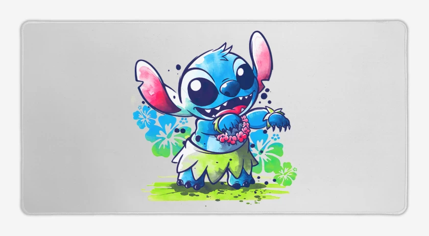 Mouse pad Gamer Stitch hawaiano