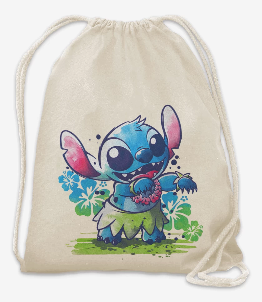 Mochila Blanco de Stitch hawaiano