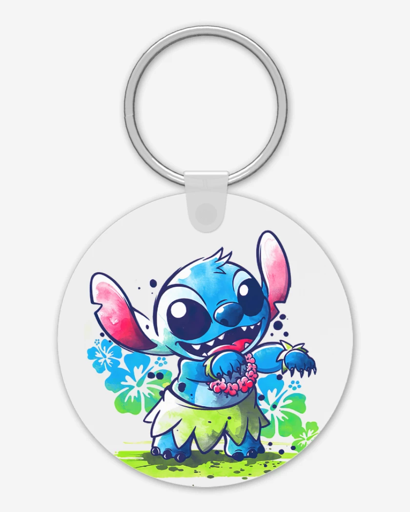 Llavero Stitch hawaiano