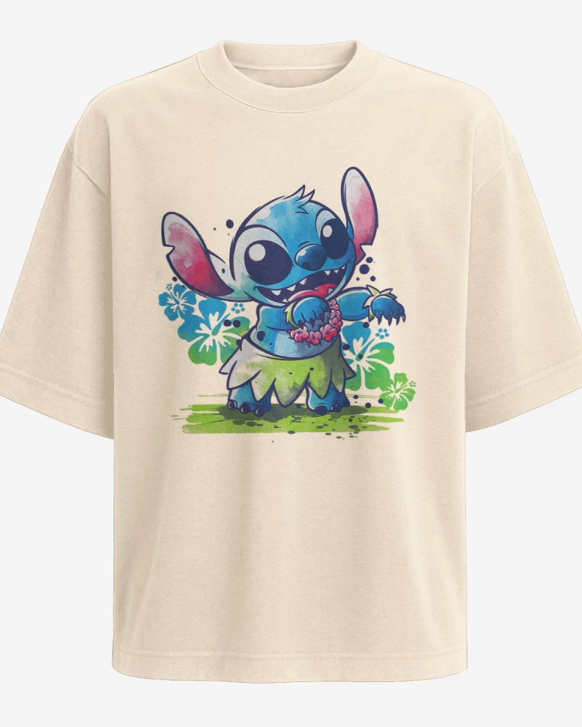 Polera Oversize Stitch hawaiano