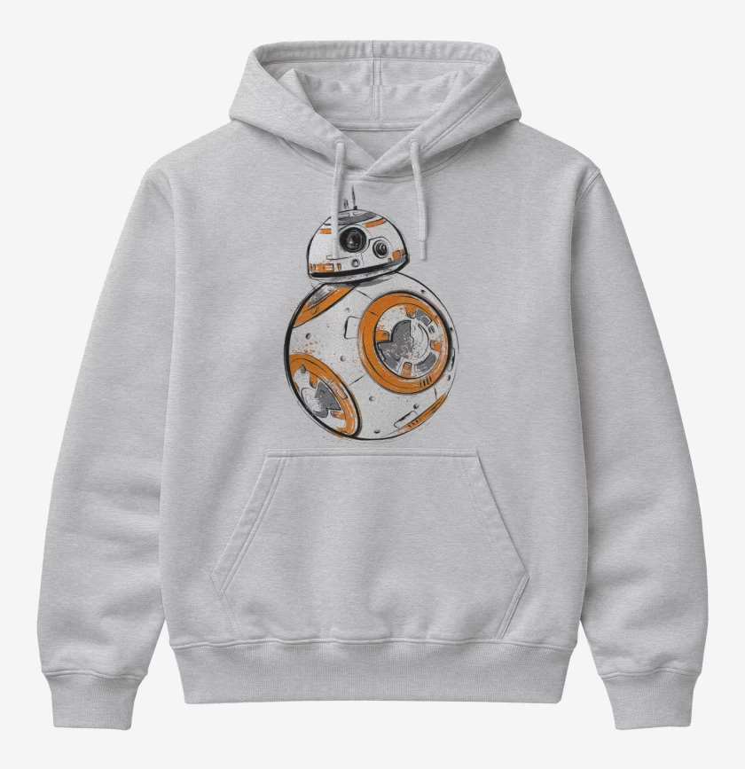 Poleron Canguro básico Gris Melange de Bb Eight