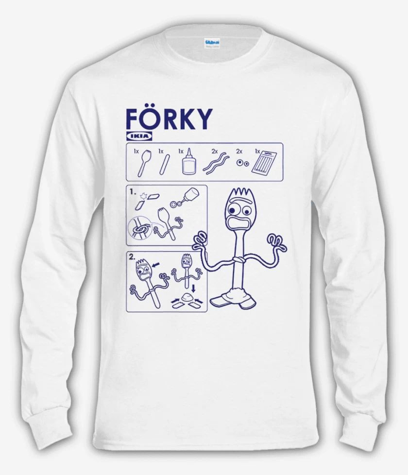 Polera manga larga Forky tutorial