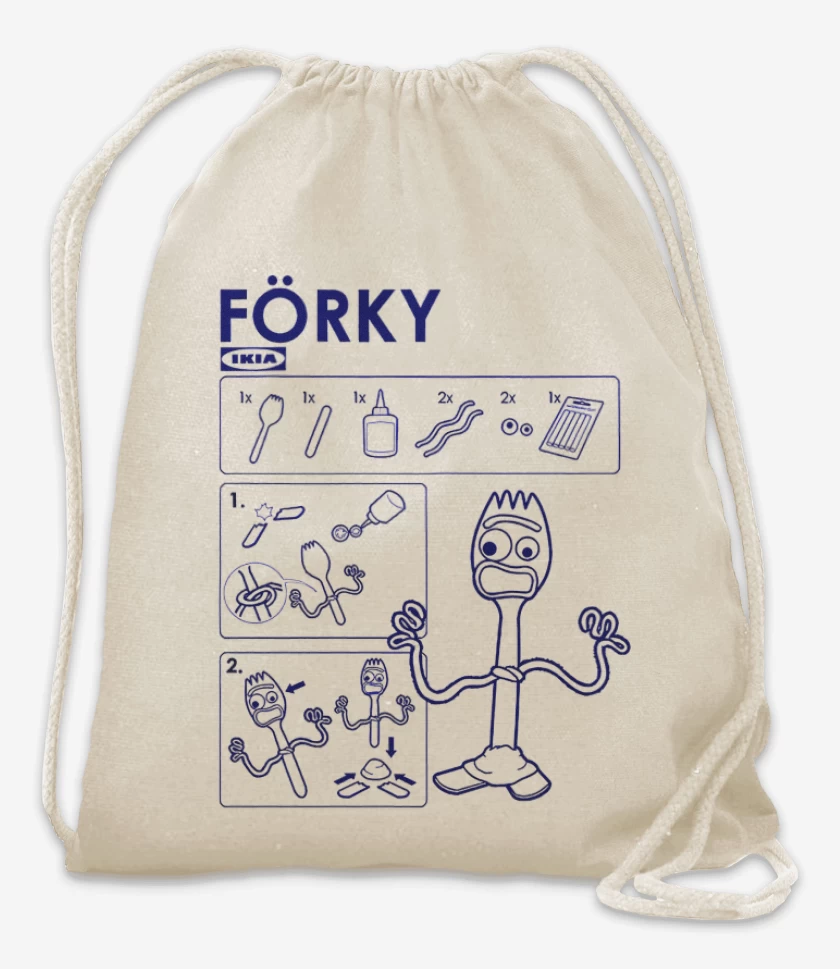 Mochila Blanco de Forky tutorial