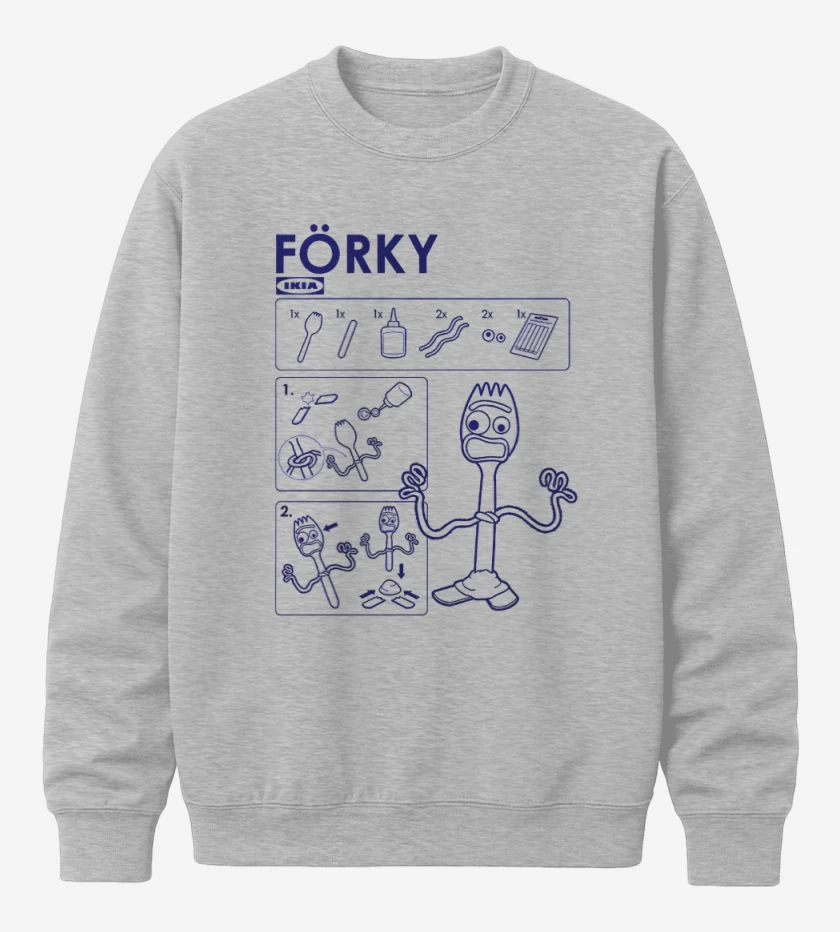 Poleron polo Gris Melange de Forky tutorial
