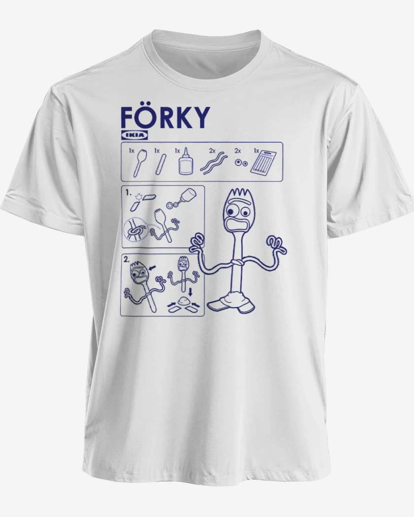 Polera premium Blanco de Forky tutorial
