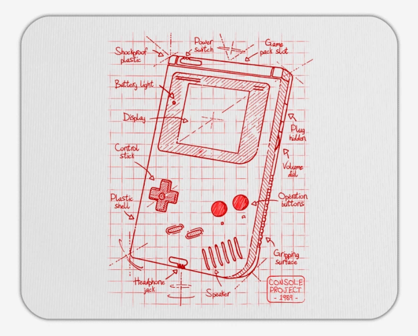 Mousepad Game boy boceto