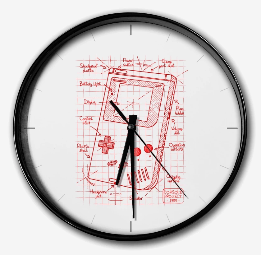 Reloj Blanco de Game boy boceto