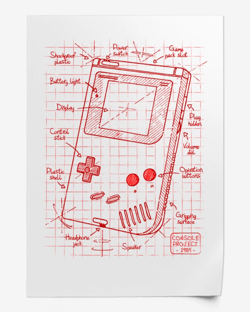 Print Game boy boceto