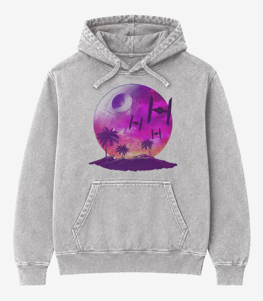 Poleron Canguro Acid Wash Gris Melange de Imperial cazas