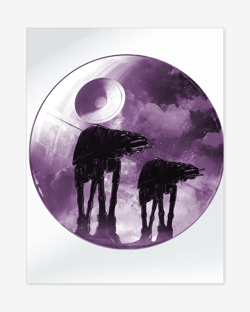 Print metalico Blanco de Imperial at at