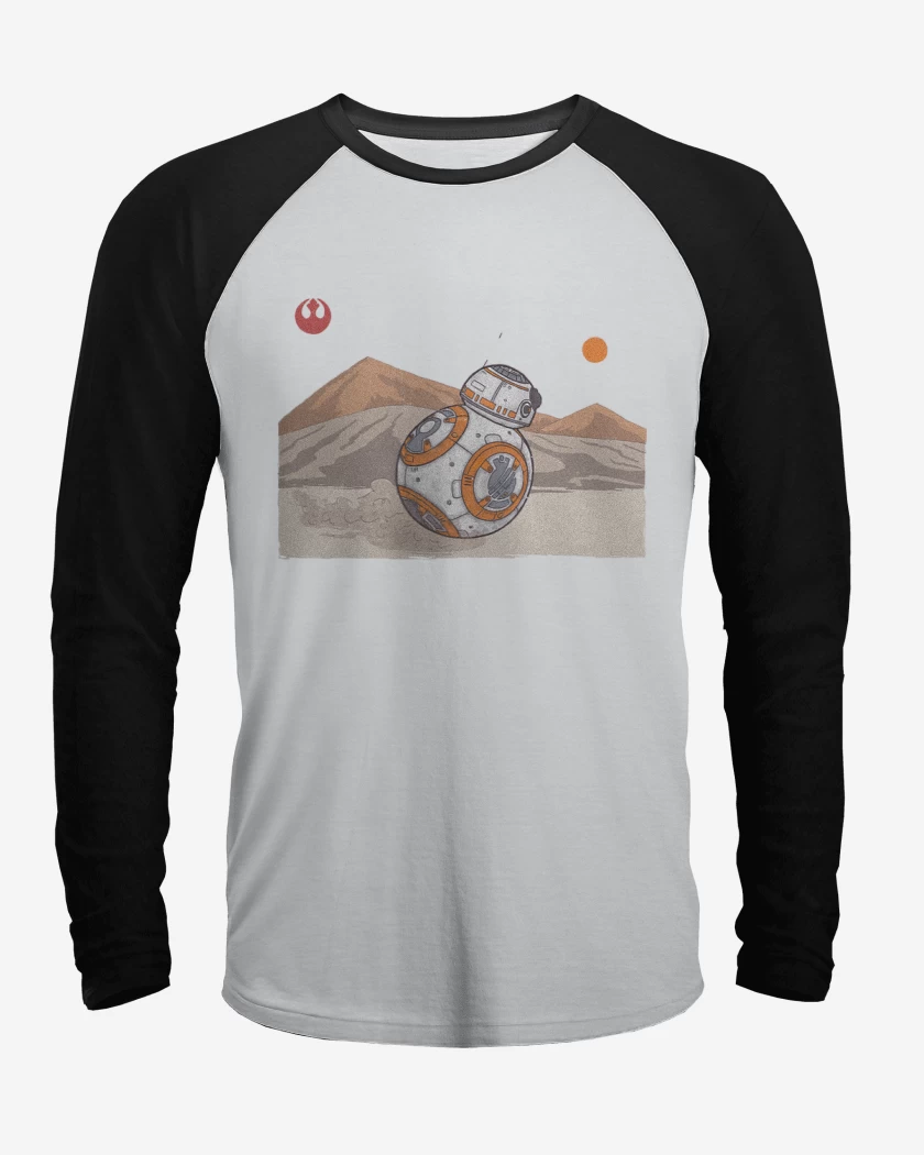 Polera Raglan Blanco / Negro de BB 8
