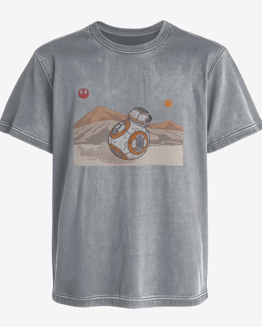 Polera desgastada Gris Melange de BB 8