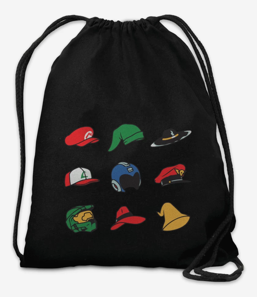 Mochila Negro de Gorros Gamer