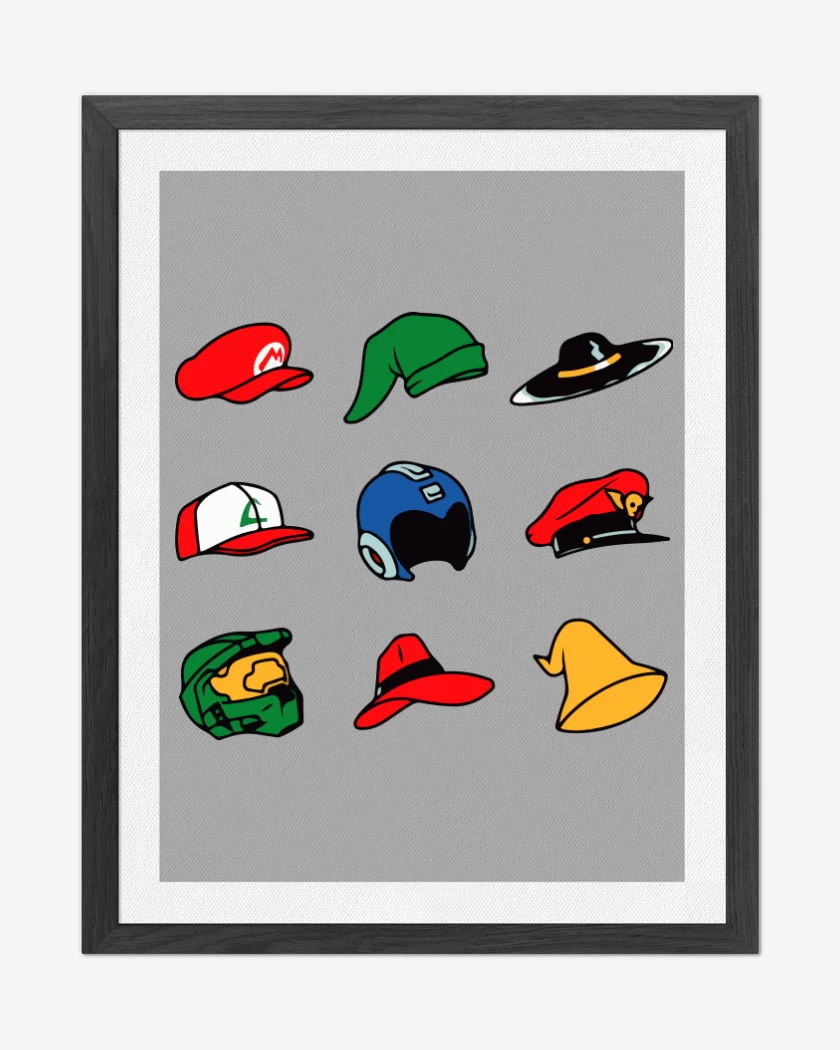Cuadro decorativo Gris Melange de Gorros Gamer