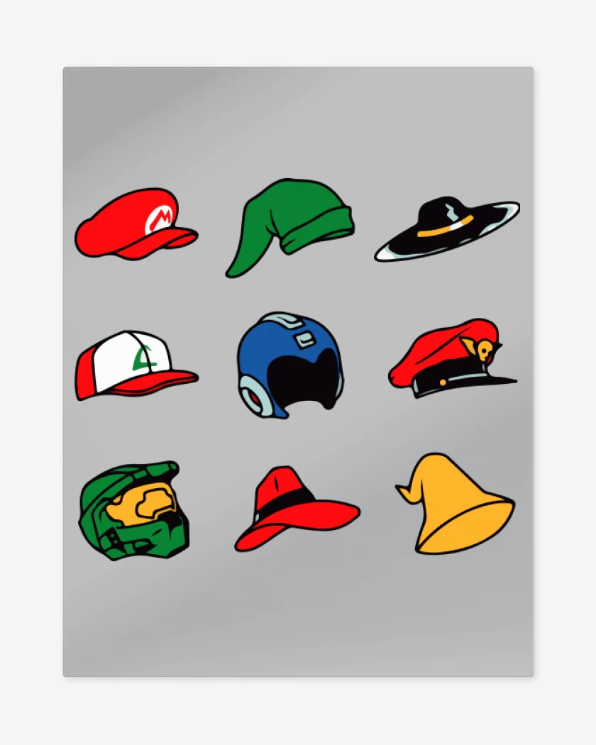 Print metalico Gorros Gamer