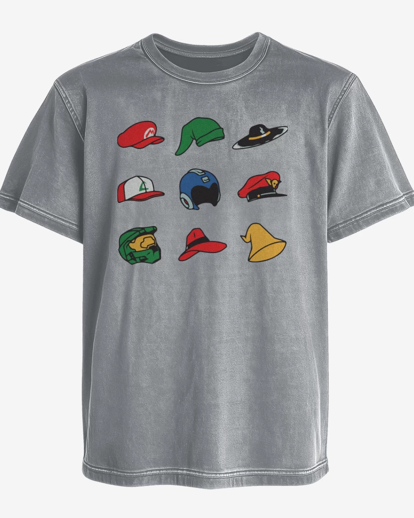 Polera desgastada Gris Melange de Gorros Gamer