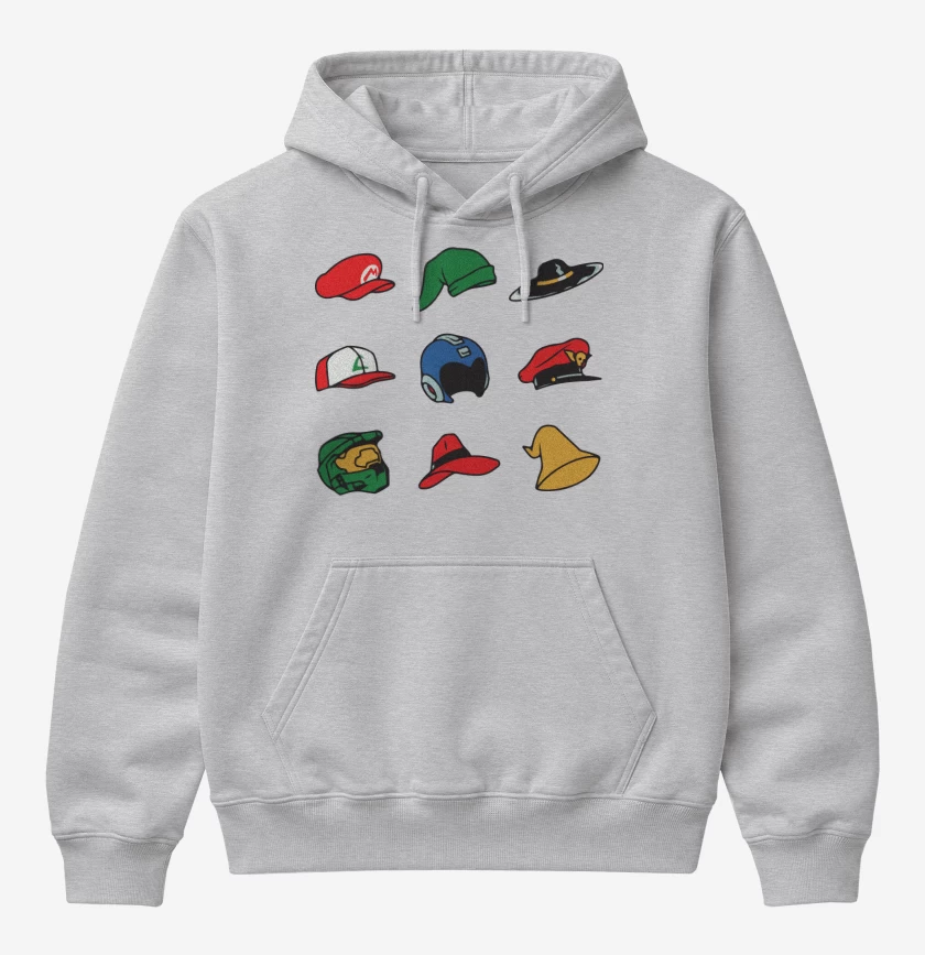 Poleron Canguro básico Gris Melange de Gorros Gamer