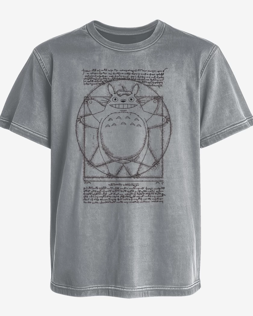 Polera desgastada Vitruviu totoro