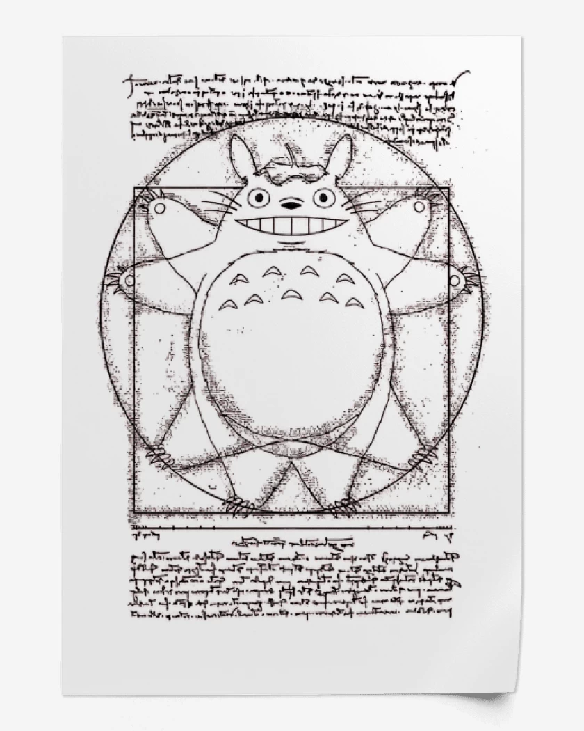 Print Blanco de Vitruviu totoro