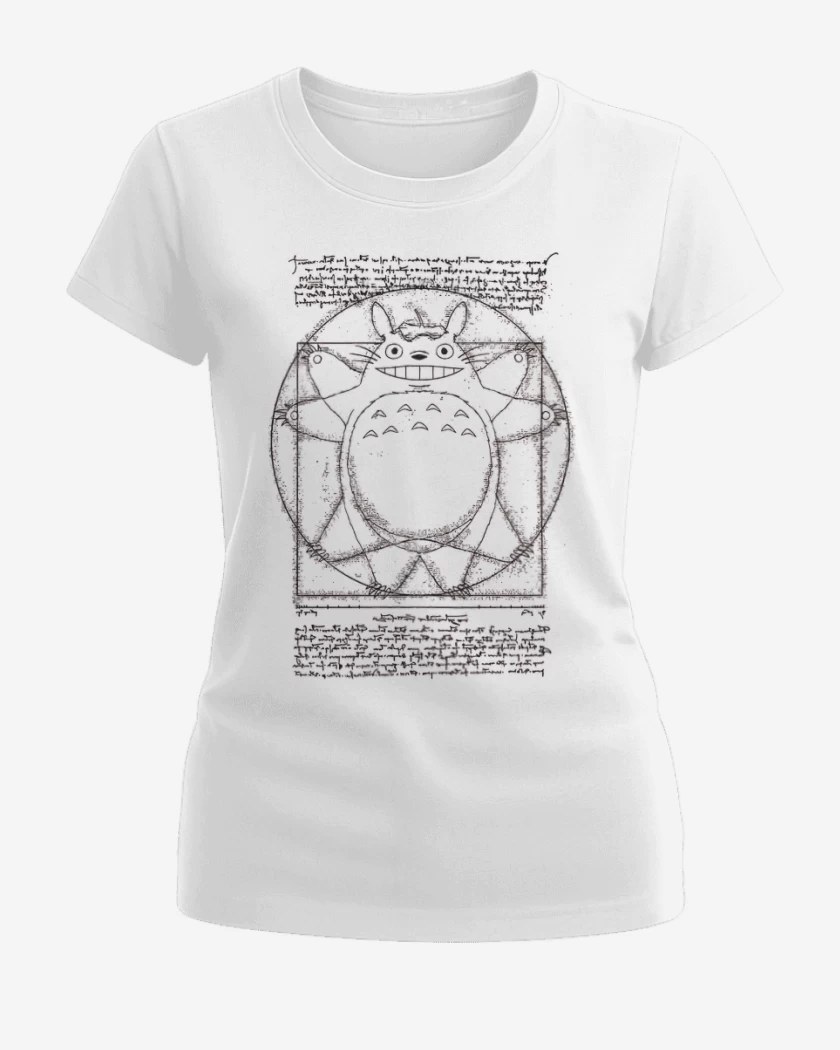 Polera de Mujer Blanco de Vitruviu totoro
