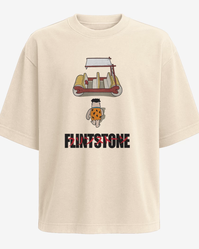 Polera Oversize Beige de Picapiedras