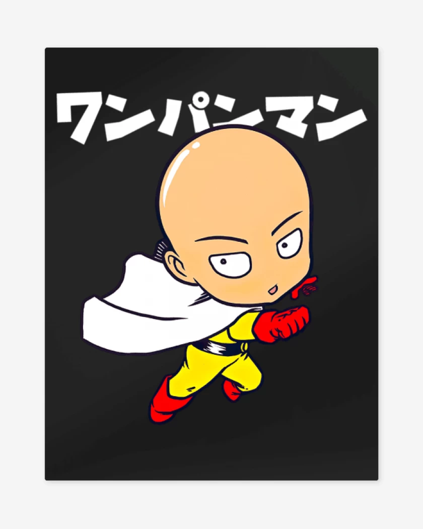 Print metalico Negro de Saitamita