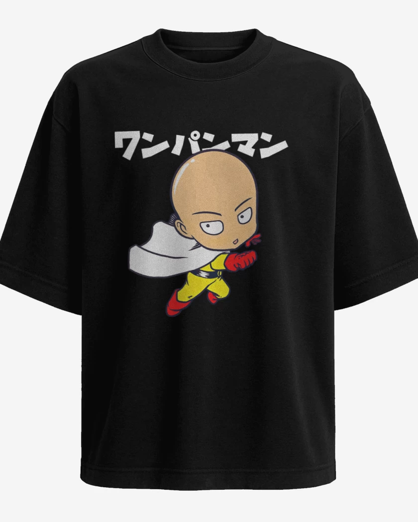 Polera Oversize Negro de Saitamita