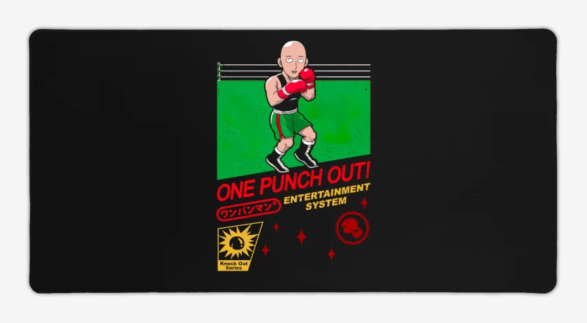 Mouse pad Gamer Negro de One punch snes