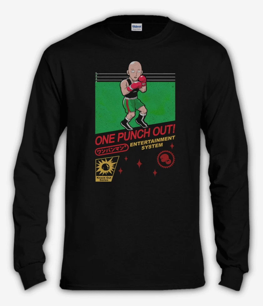 Polera manga larga Negro de One punch snes