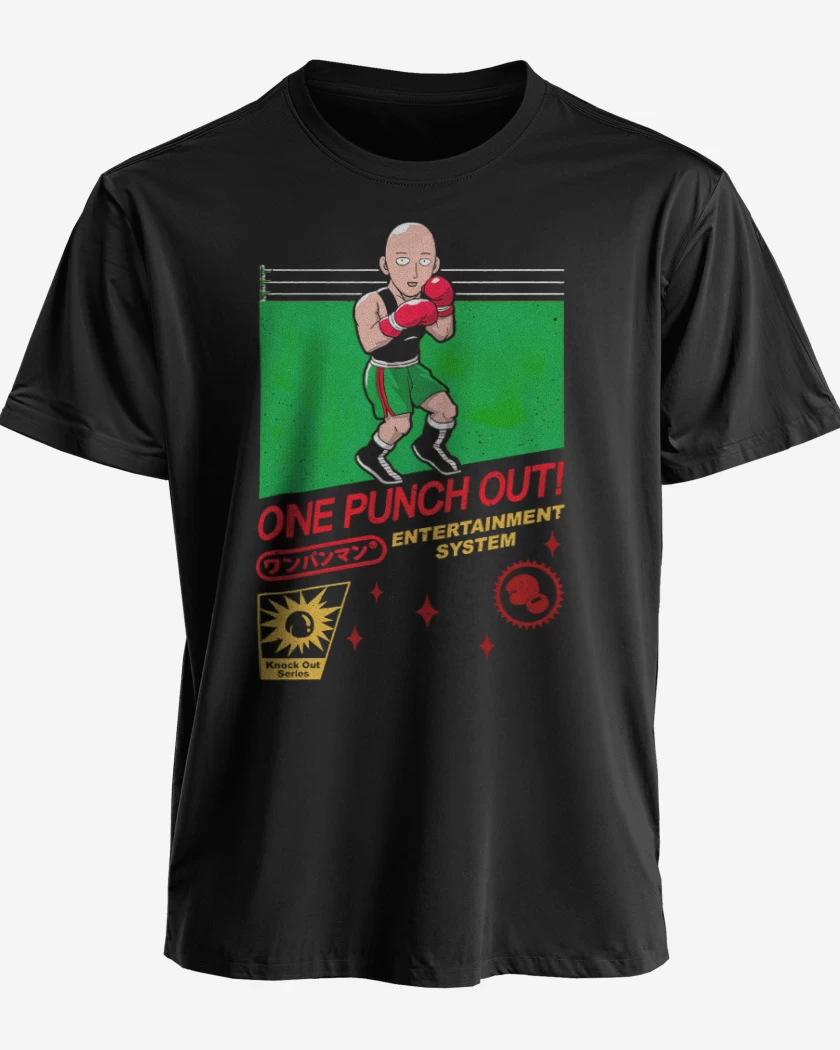 Polera premium Negro de One punch snes