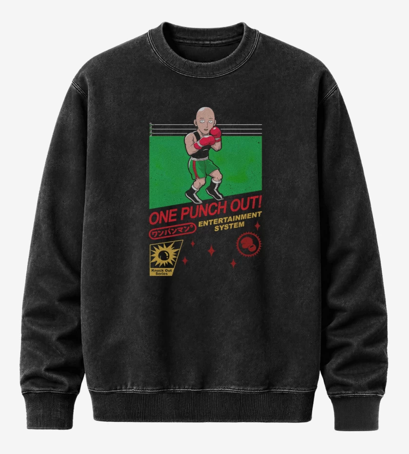 Poleron Polo Acid Wash Negro de One punch snes