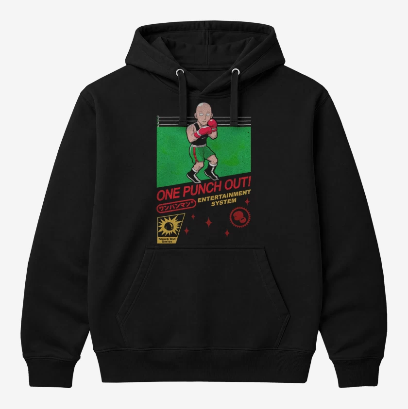 Polerón Canguro Negro de One punch snes