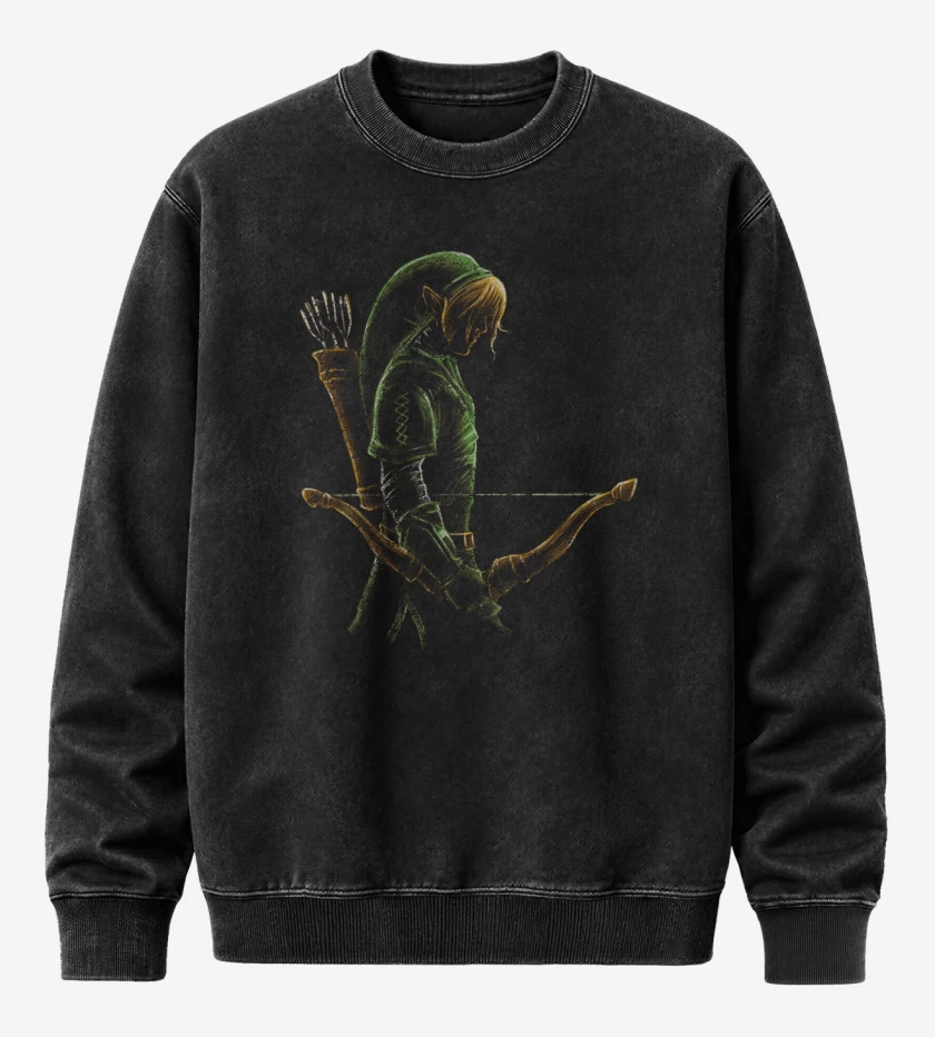 Poleron Polo Acid Wash Negro de Archer link