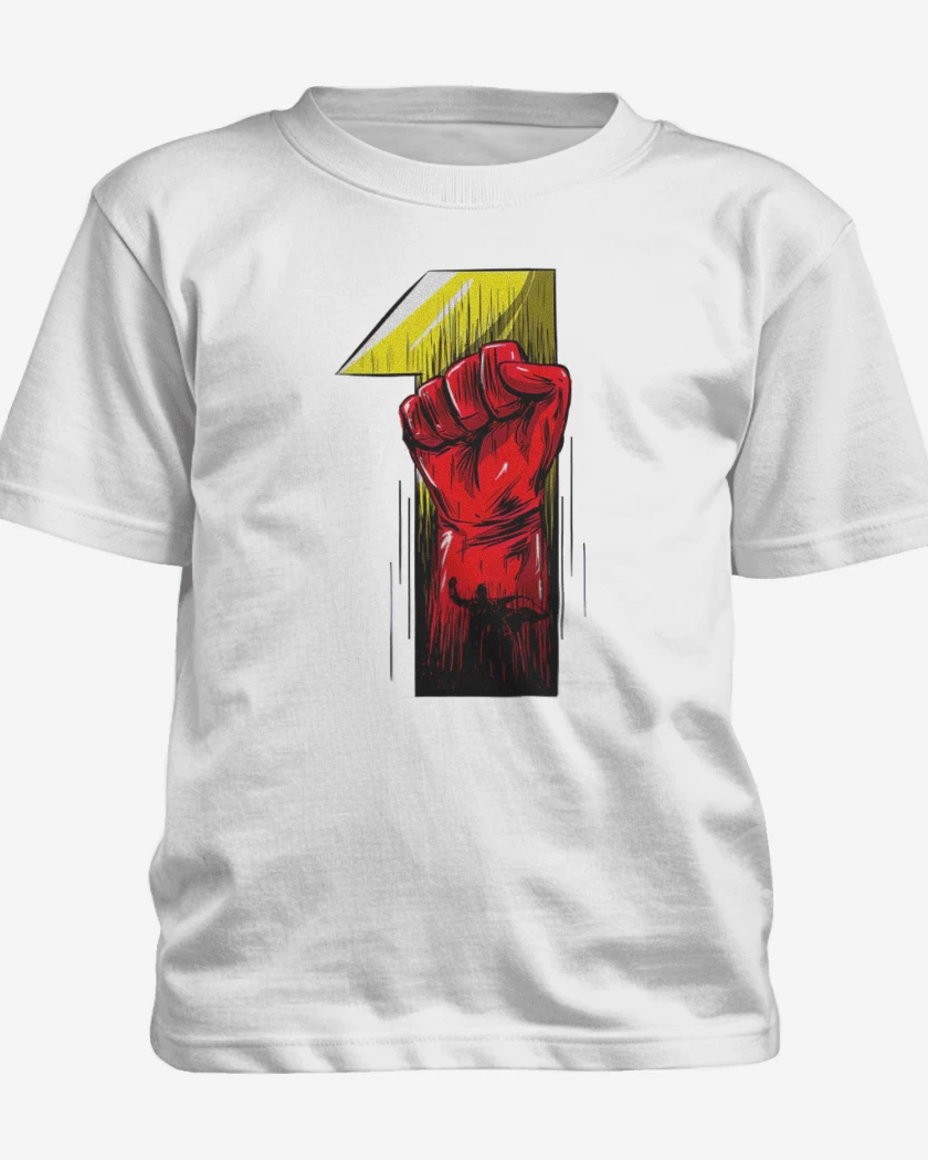 Polera de niño Blanco de 1 Punch
