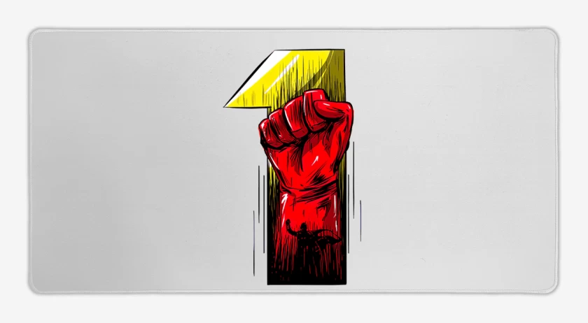 Mouse pad Gamer Blanco de 1 Punch