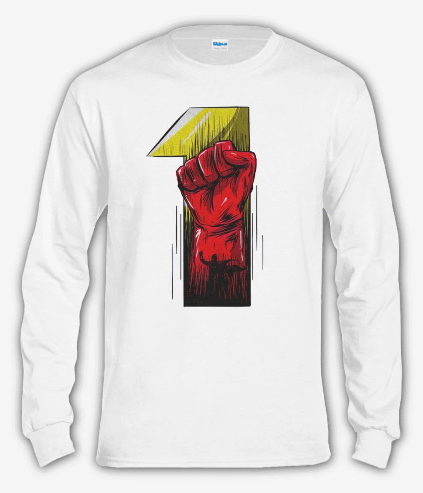Polera manga larga Blanco de 1 Punch