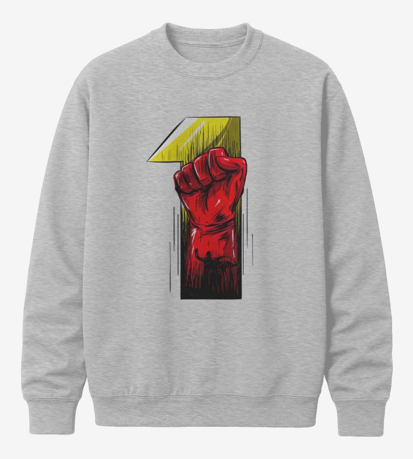 Poleron polo Gris Melange de 1 Punch