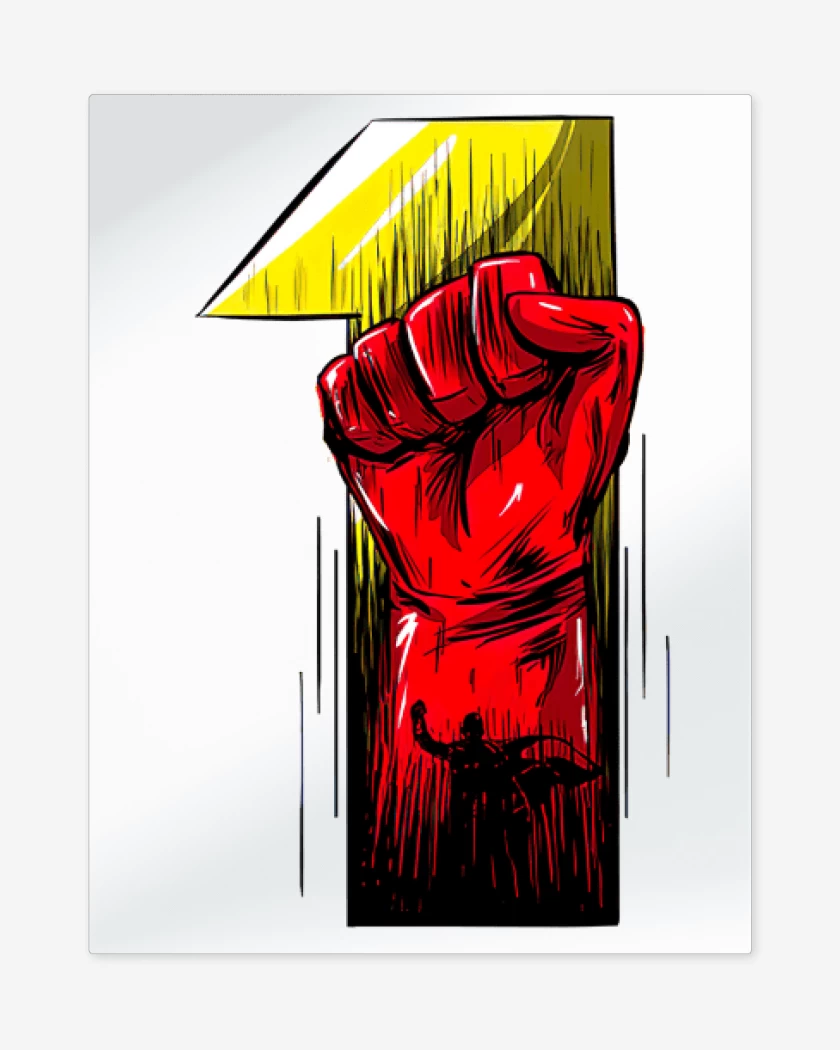 Print metalico Blanco de 1 Punch