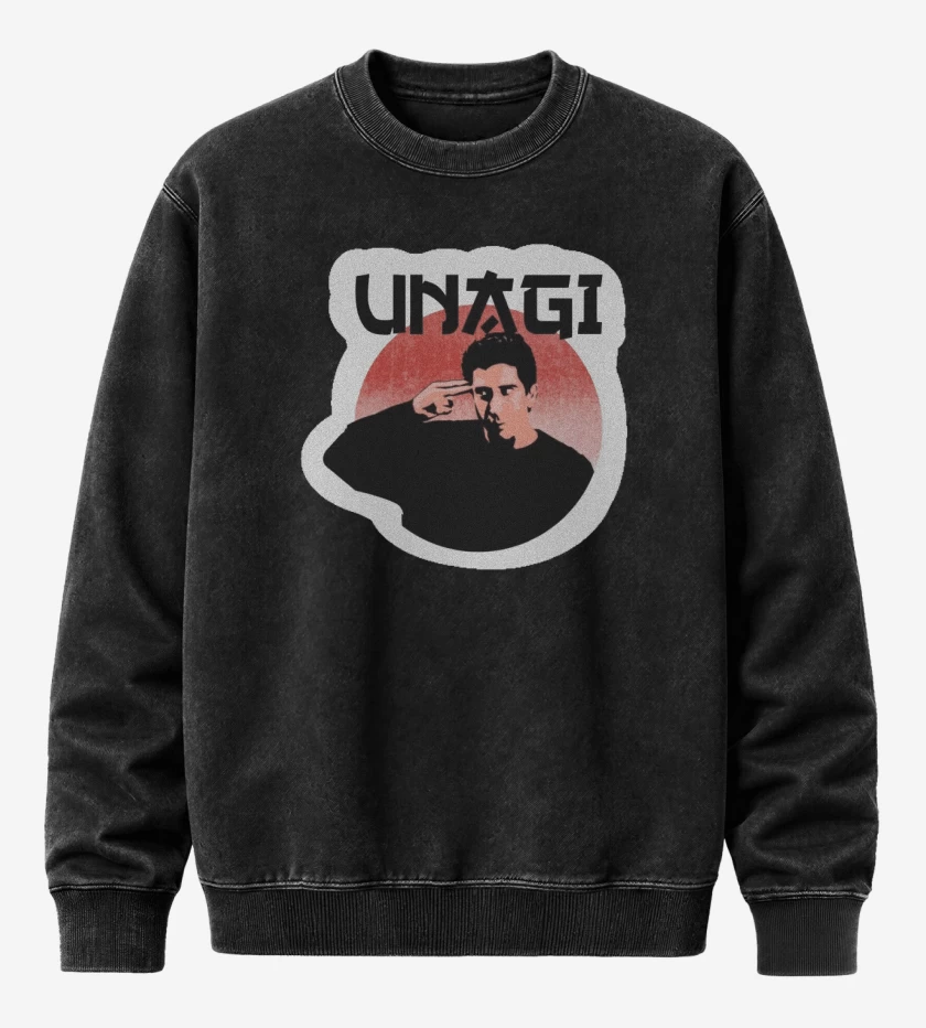 Poleron Polo Acid Wash Negro de Unagi 2