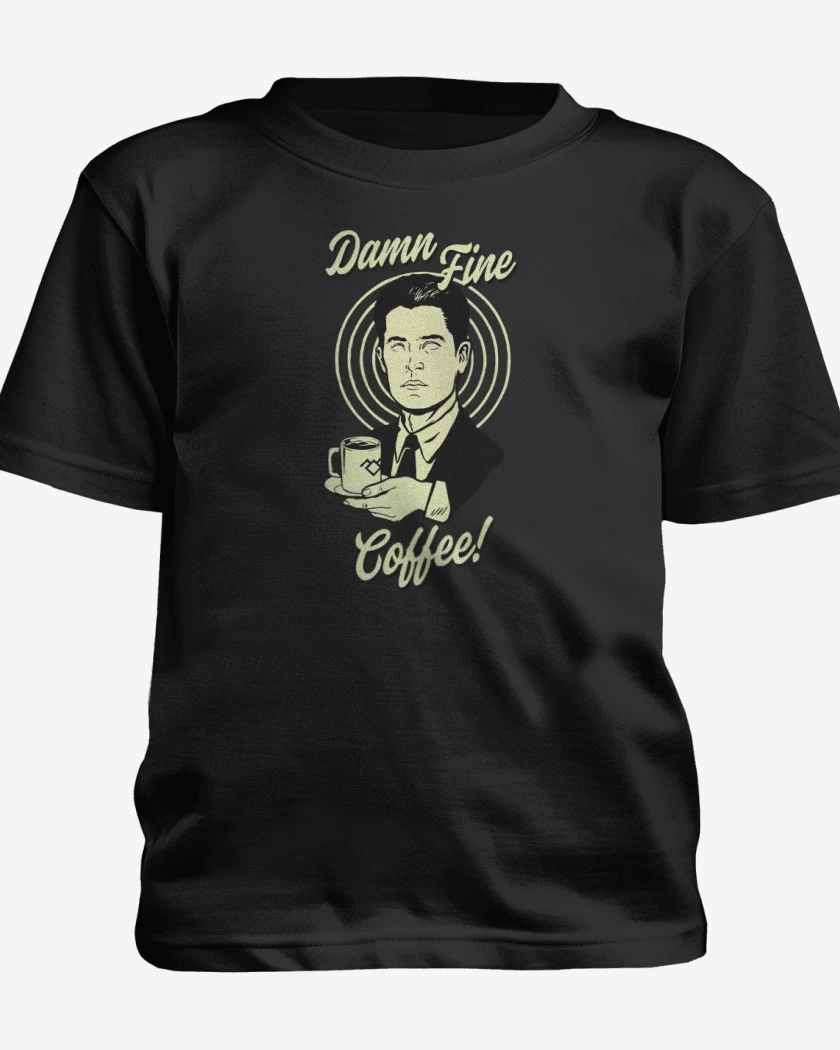 Polera de niño Negro de Damn fine coffee