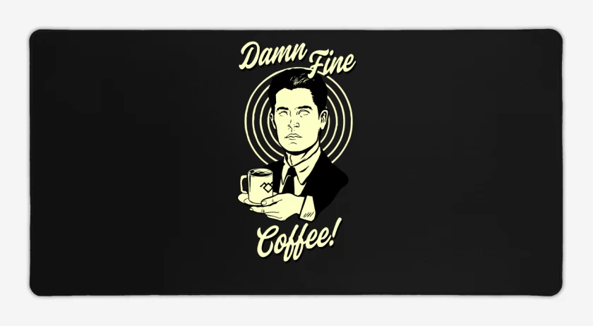 Mouse pad Gamer Negro de Damn fine coffee