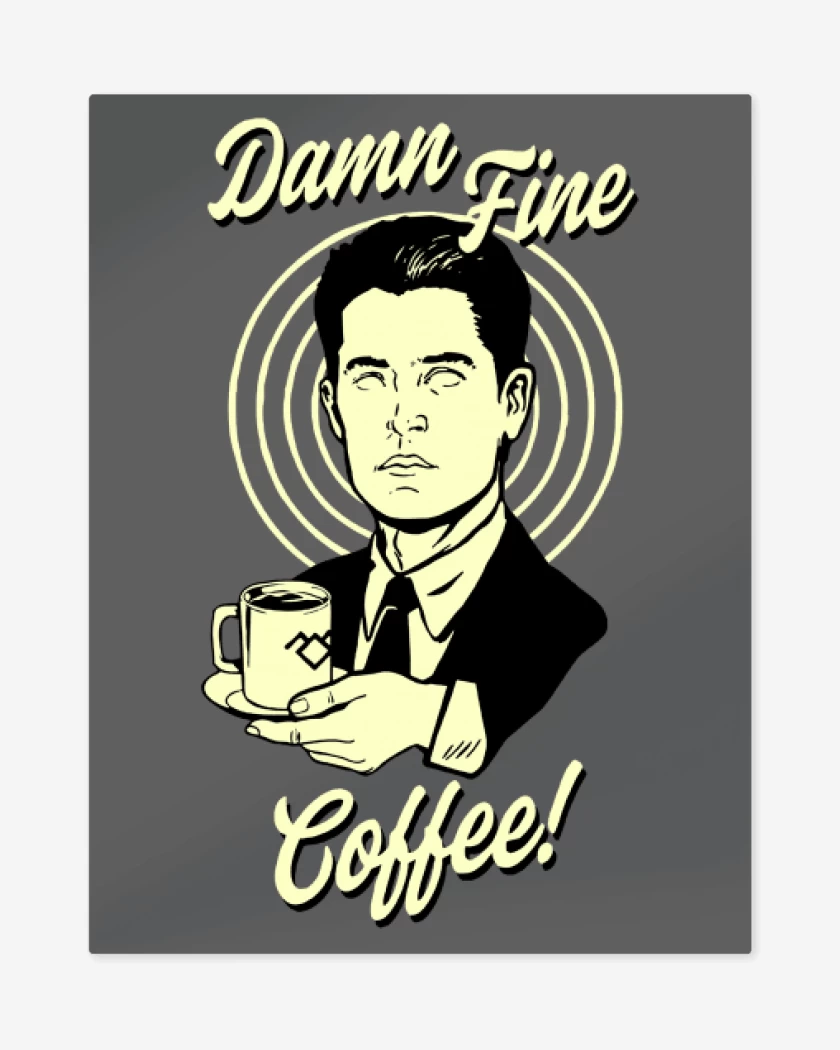 Print metalico Carbon de Damn fine coffee