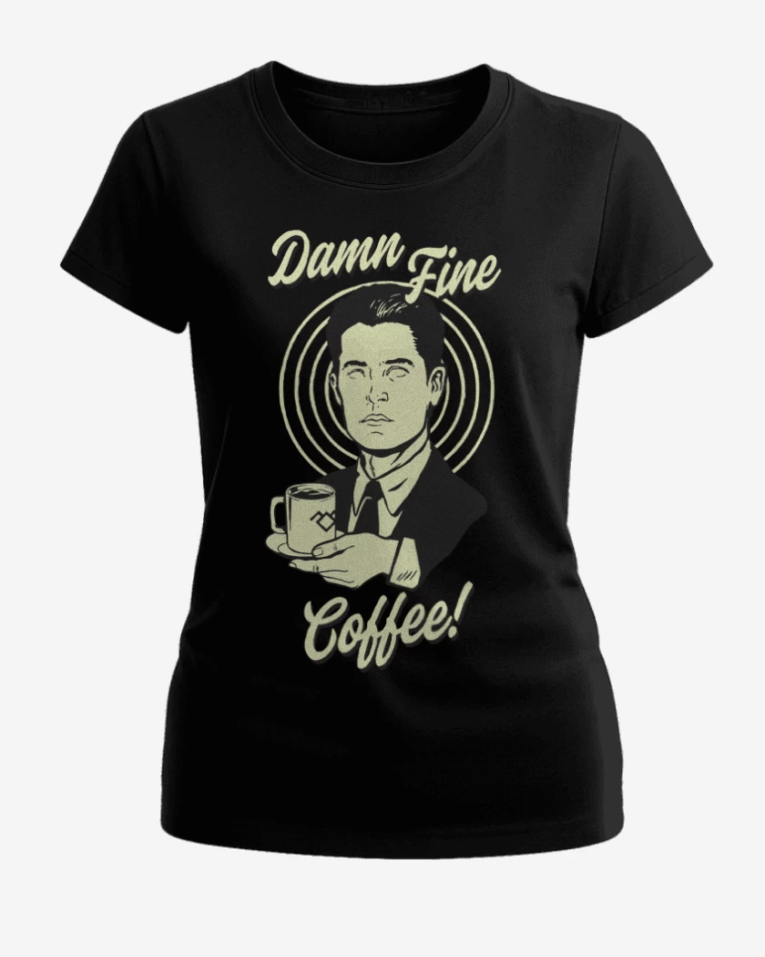 Polera de Mujer Negro de Damn fine coffee