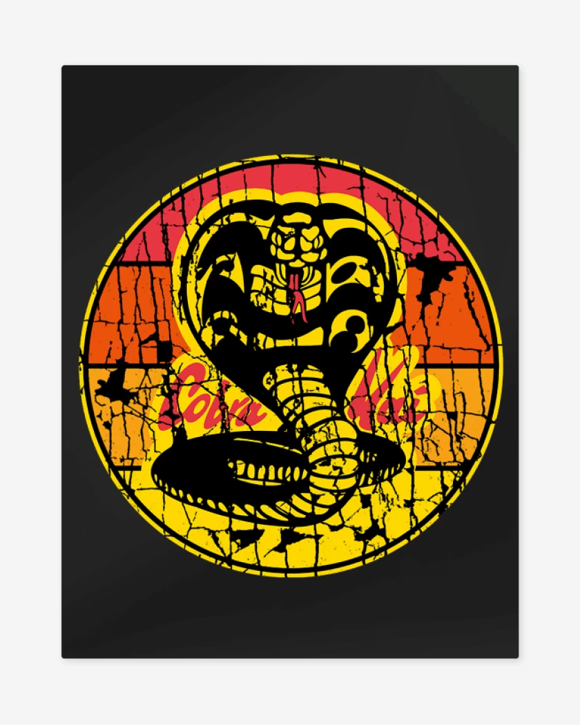 Print metalico Negro de Cobra kai