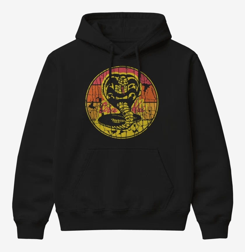 Poleron Canguro básico Negro de Cobra kai