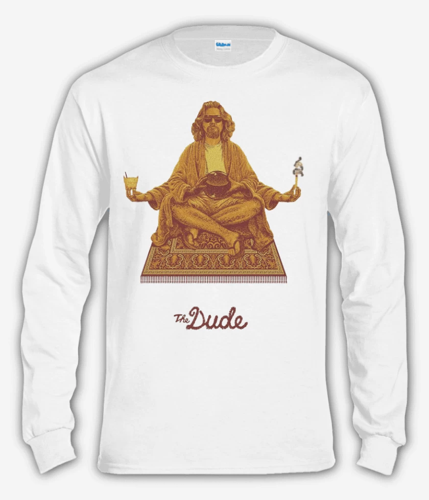 Polera manga larga Blanco de The Dude zen