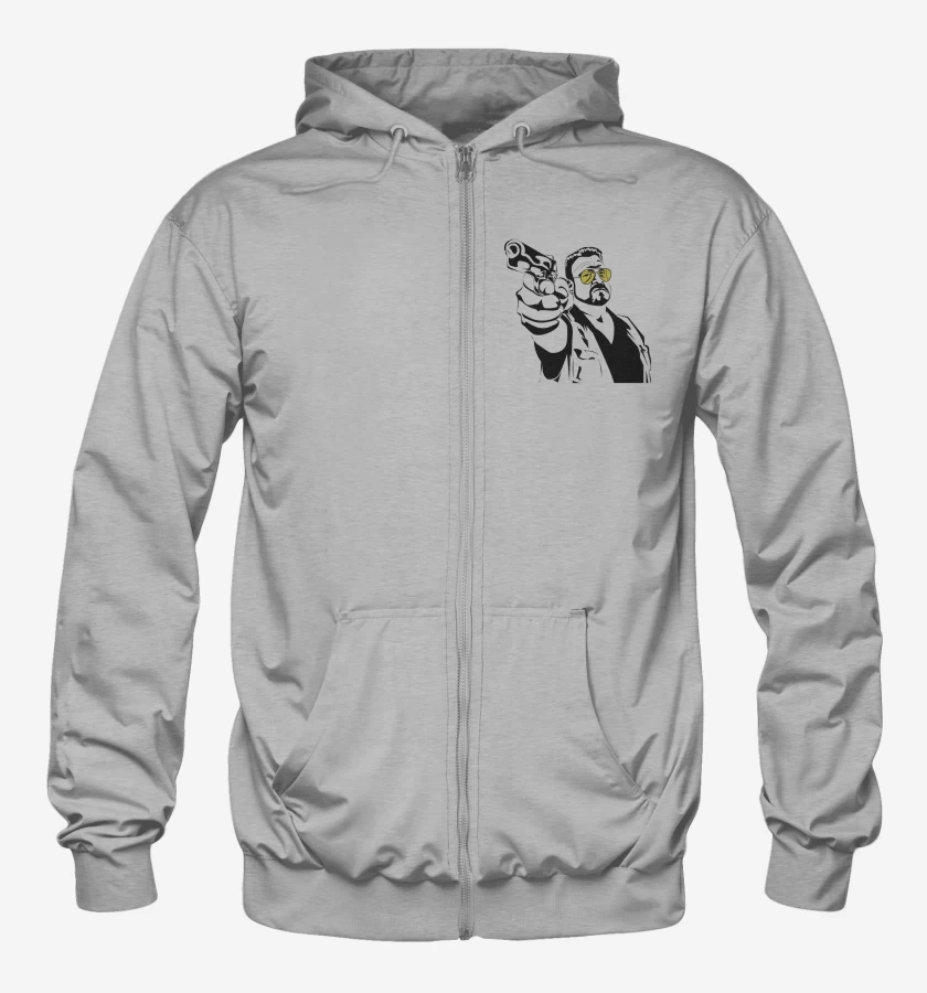 Poleron Canguro con cierre Gris Melange de Walter Sobchak 