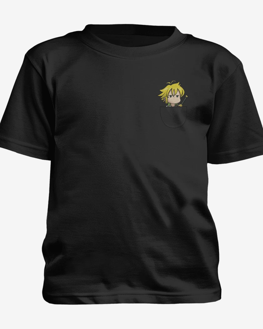 Polera de niño Negro de SDS 7 bolsillo